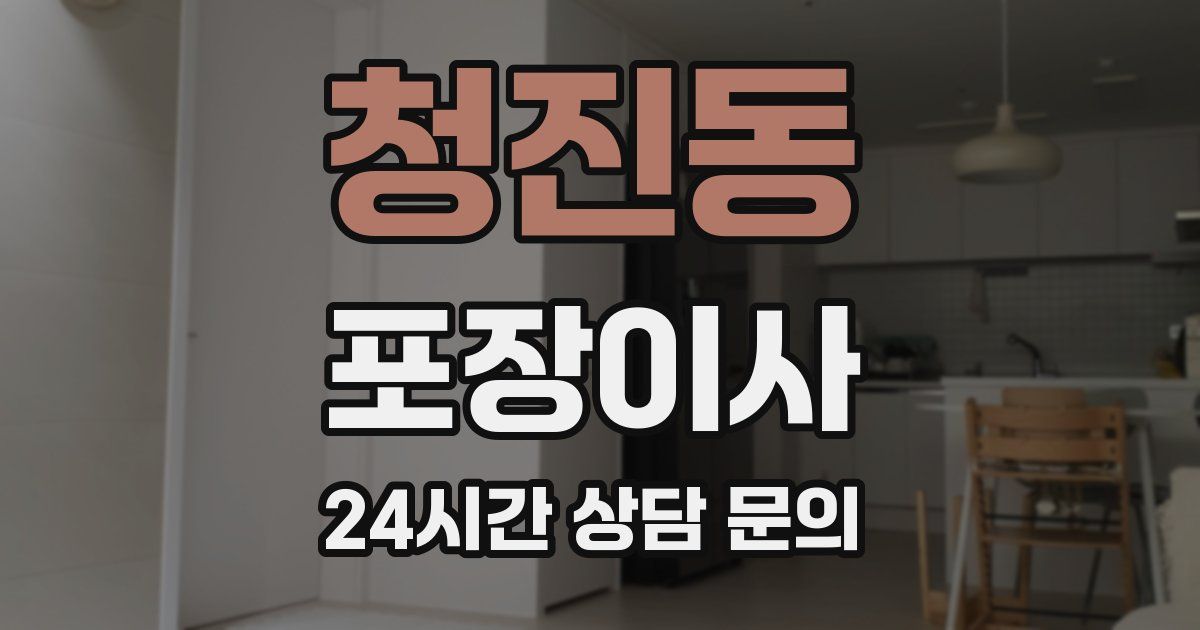 청진동 포장이사