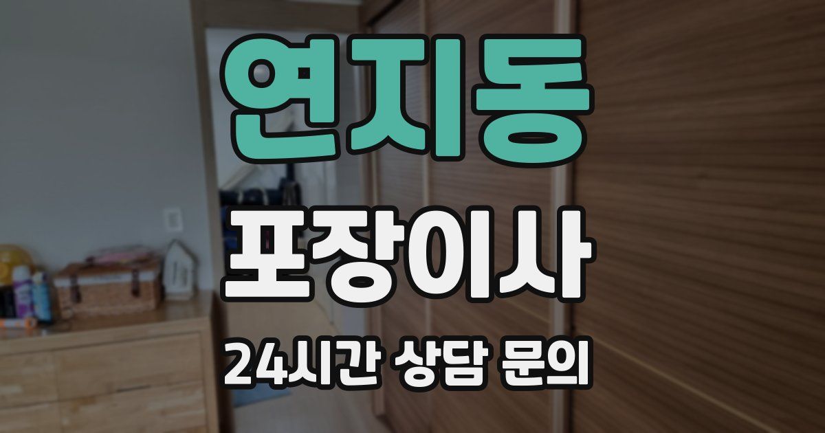 연지동 포장이사