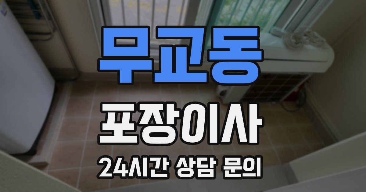 무교동 포장이사