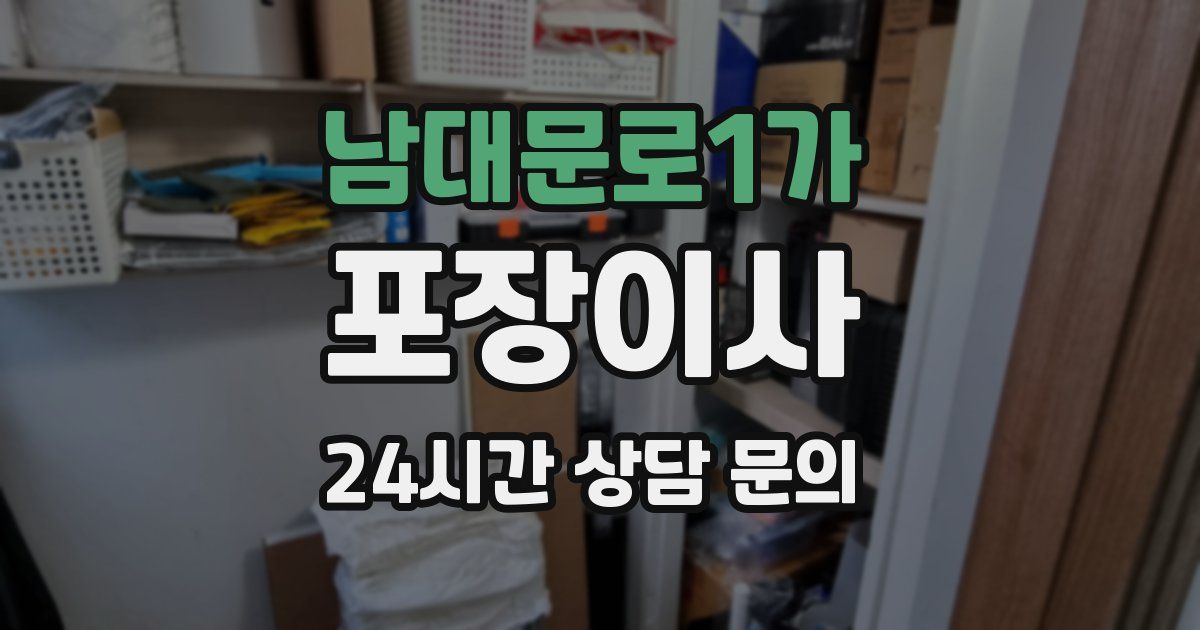 남대문로1가 포장이사