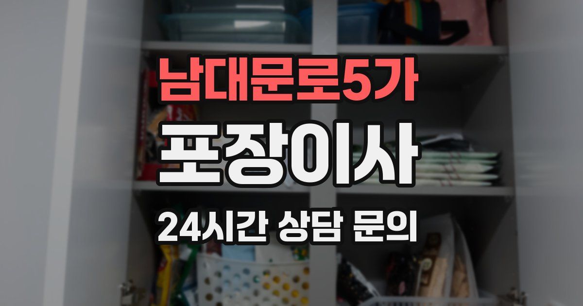 남대문로5가 포장이사