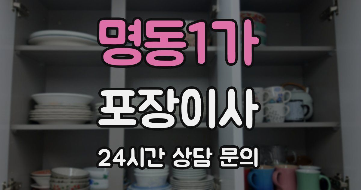 명동1가 포장이사