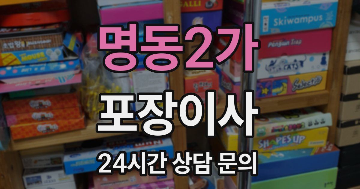 명동2가 포장이사