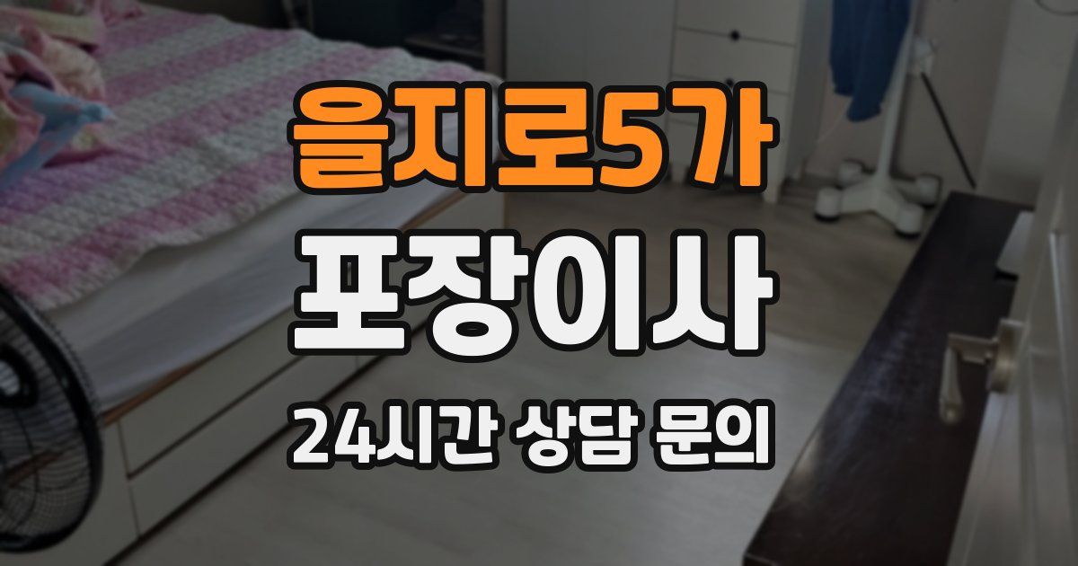 을지로5가 포장이사