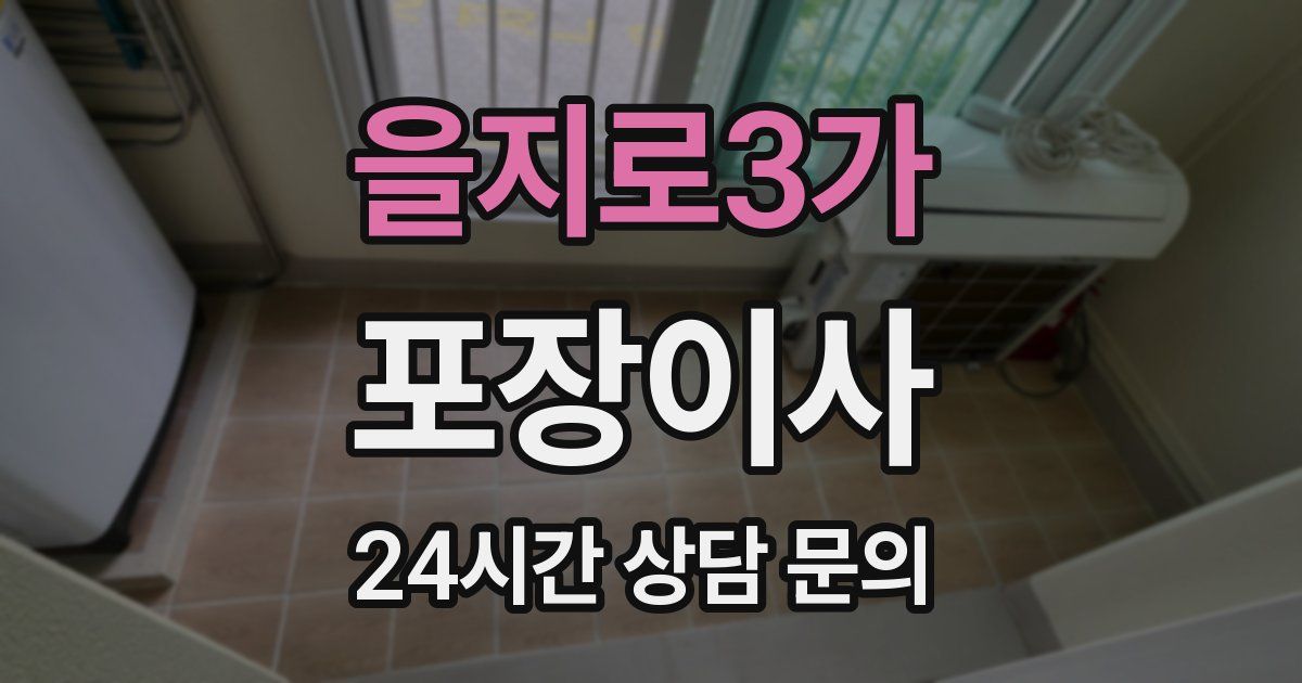 을지로3가 포장이사