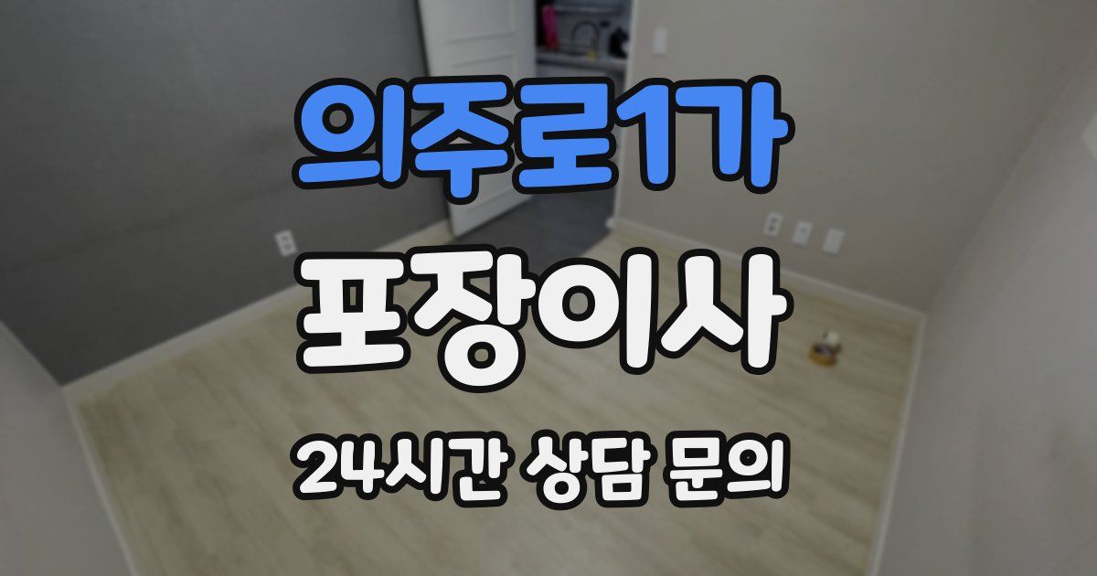 의주로1가 포장이사