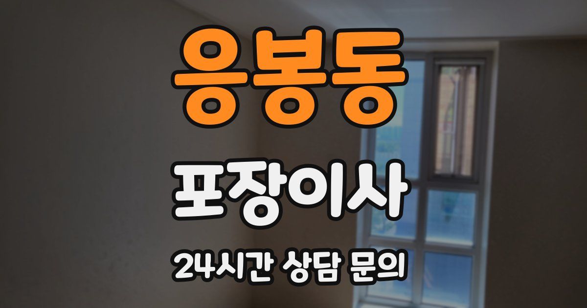 응봉동 포장이사