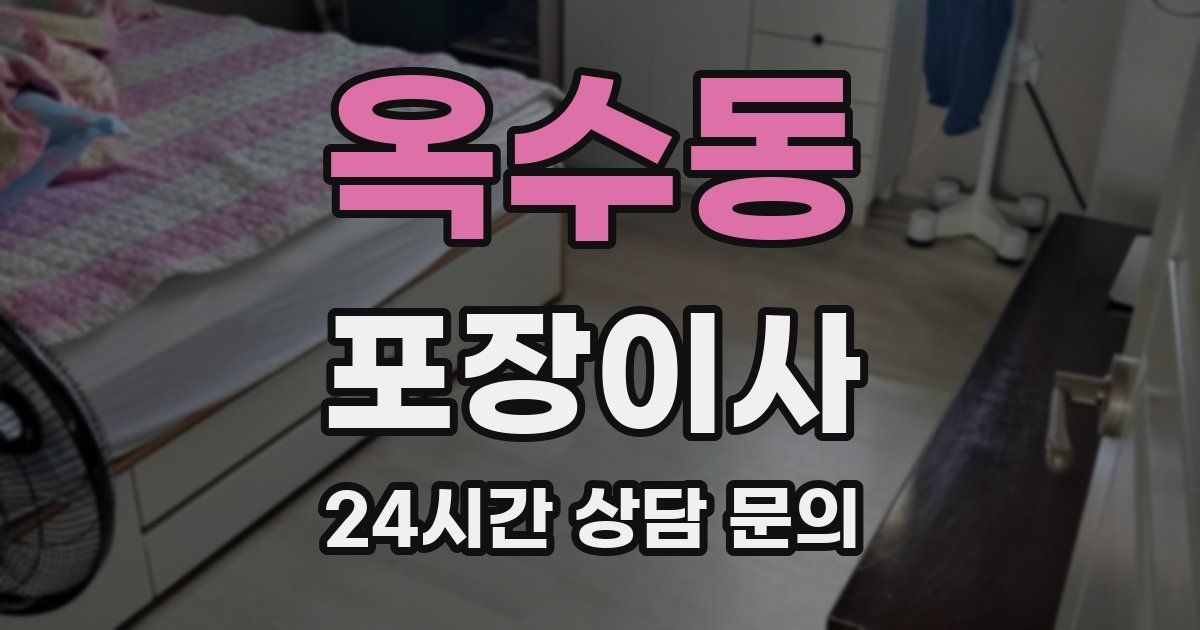 옥수동 포장이사