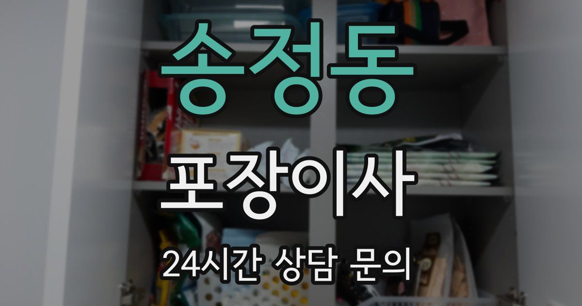 송정동 포장이사