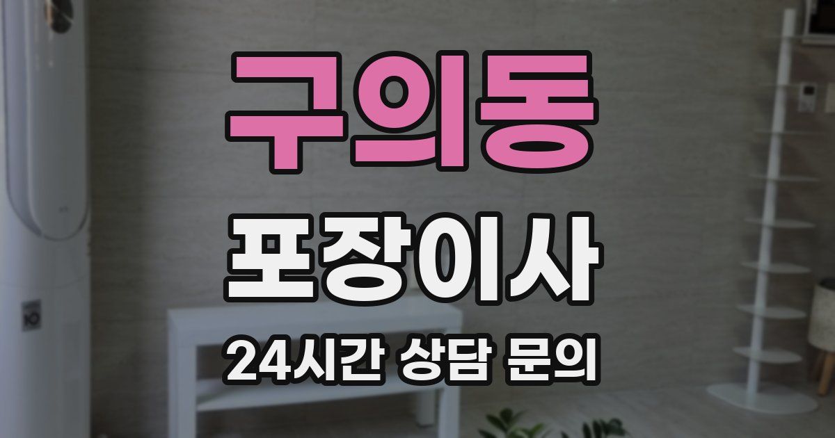 구의동 포장이사