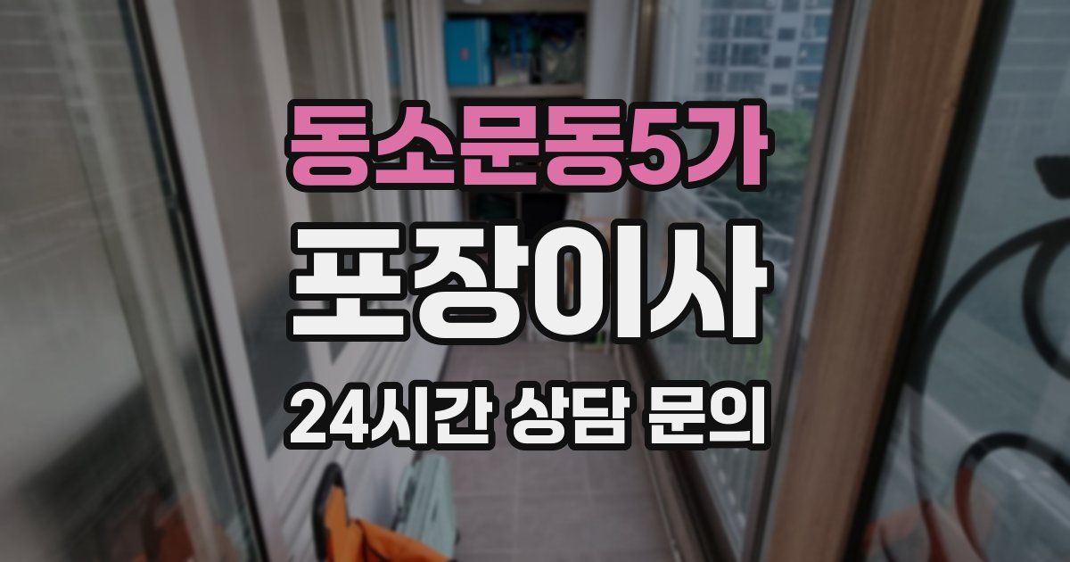 동소문동5가 포장이사