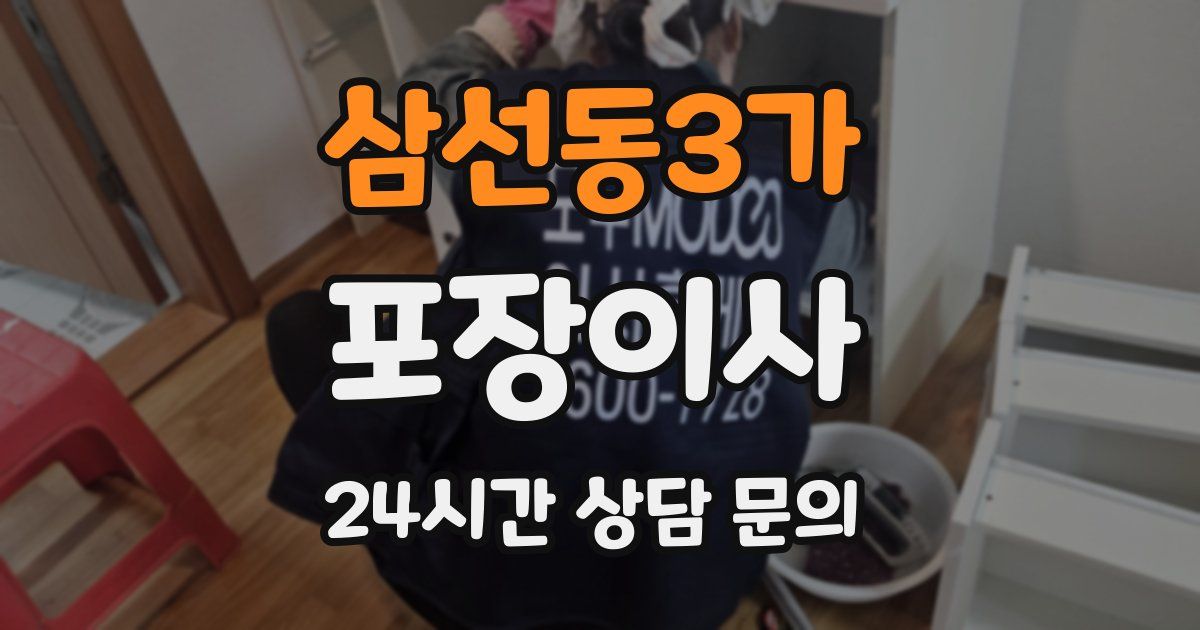 삼선동3가 포장이사