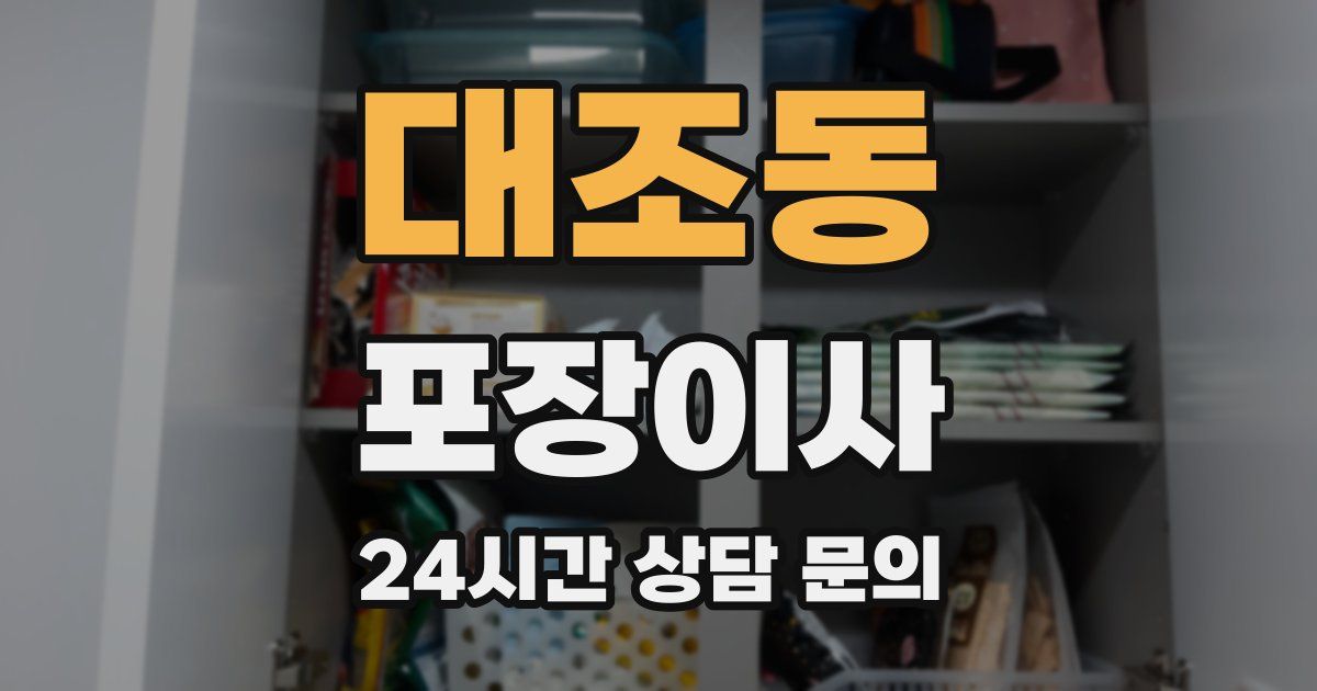 대조동 포장이사