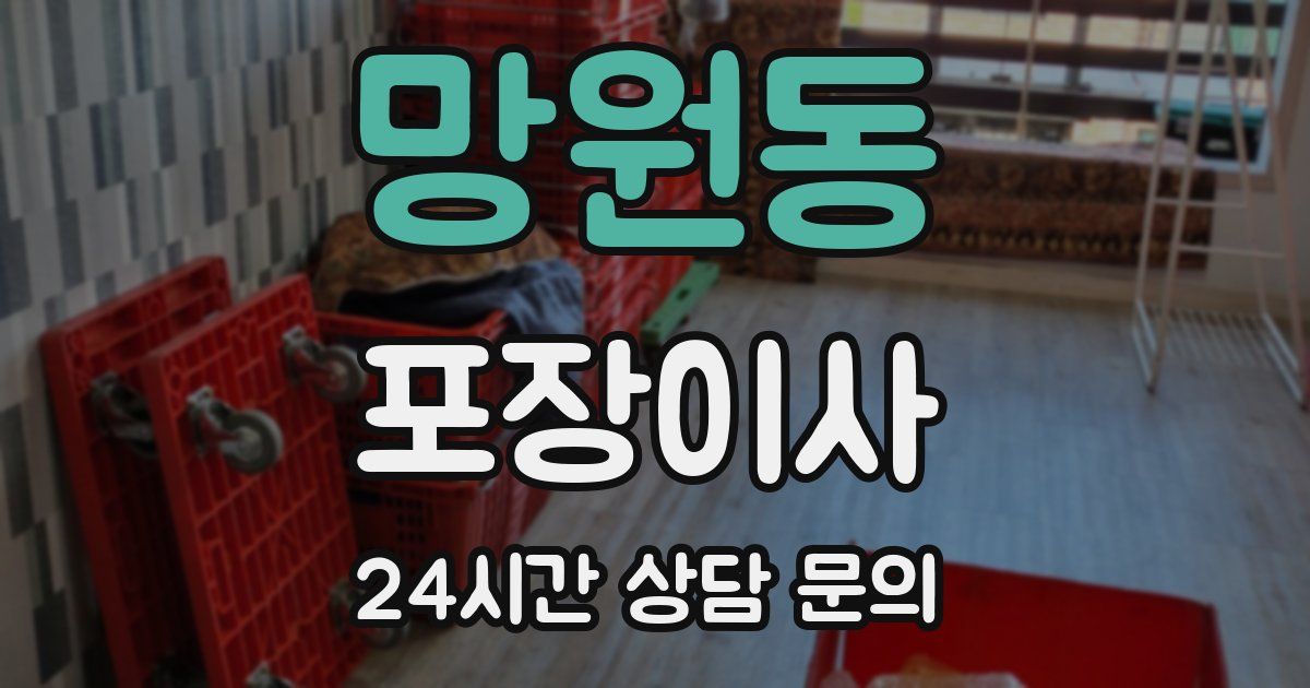 망원동 포장이사