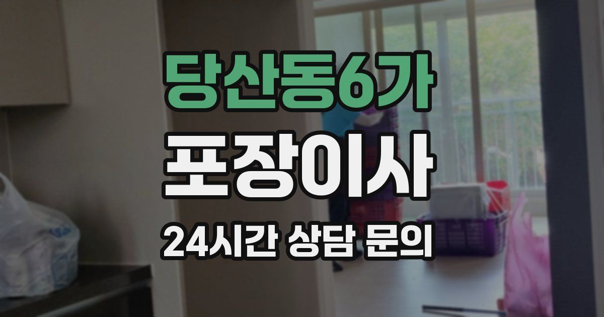 당산동6가 포장이사