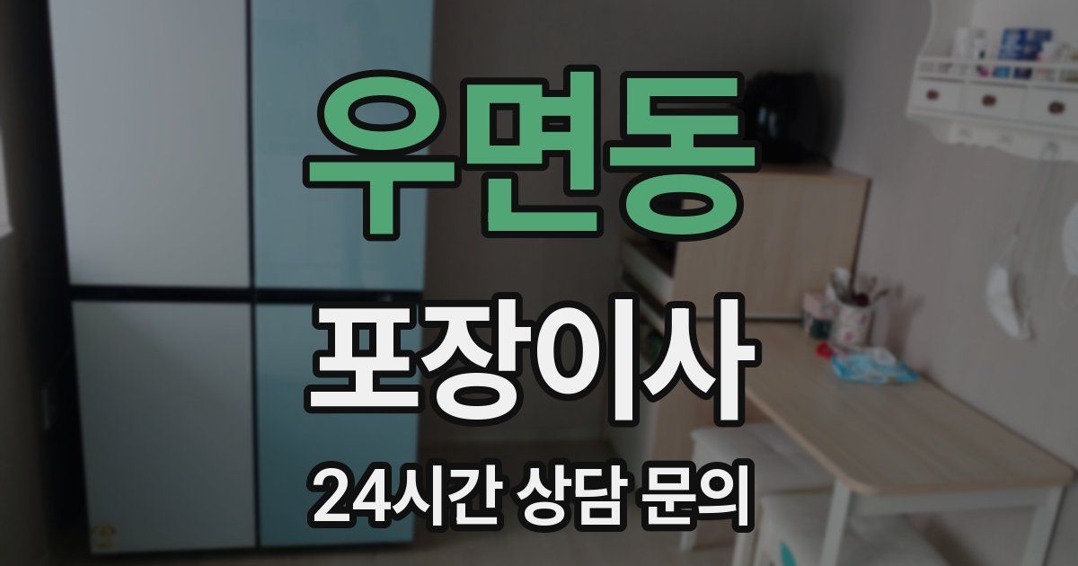 우면동 포장이사