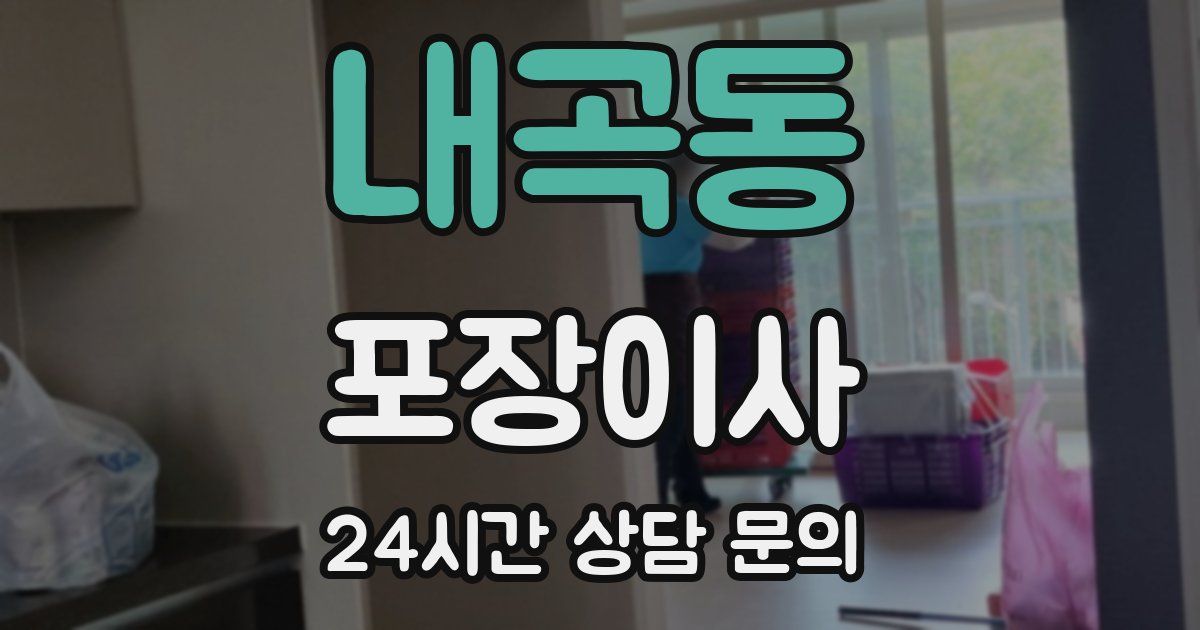 내곡동 포장이사