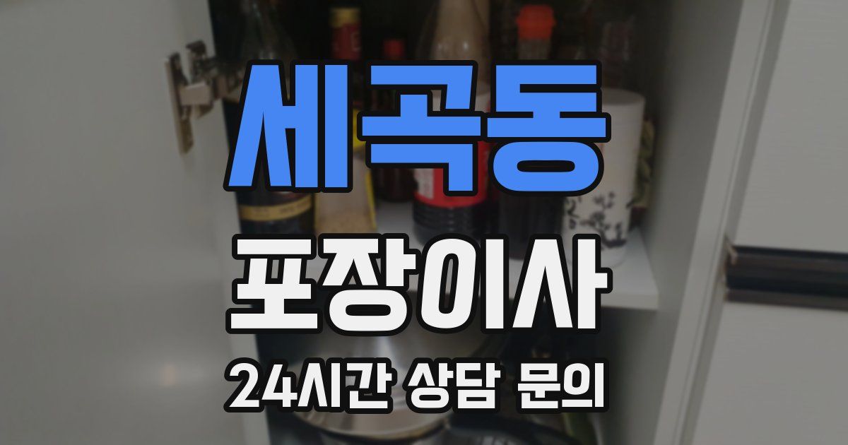 세곡동 포장이사