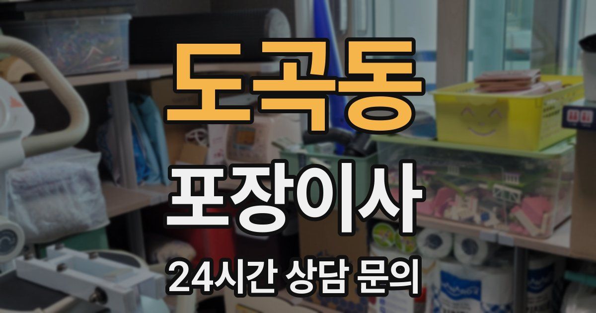 도곡동 포장이사