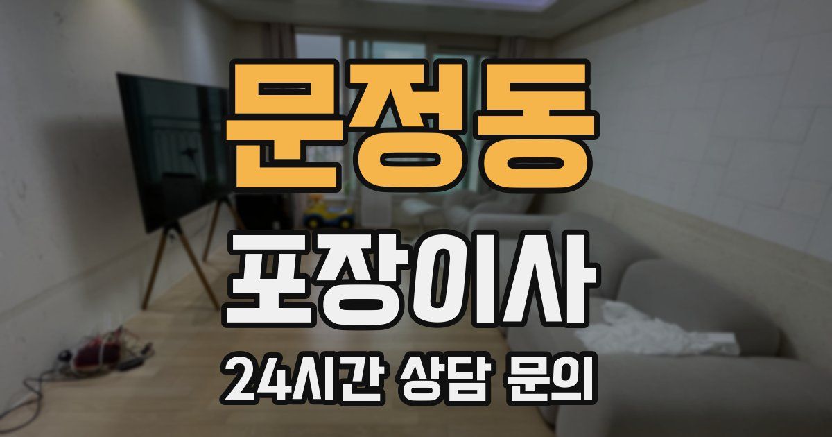 문정동 포장이사