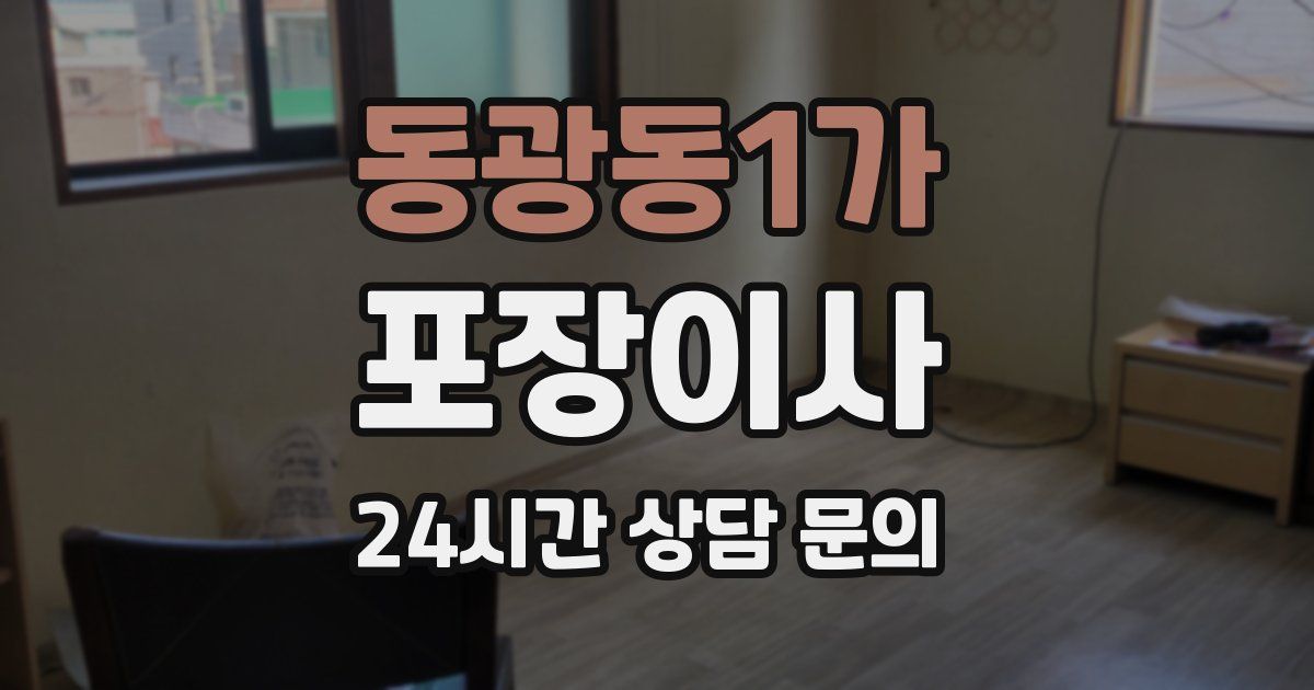 동광동1가 포장이사