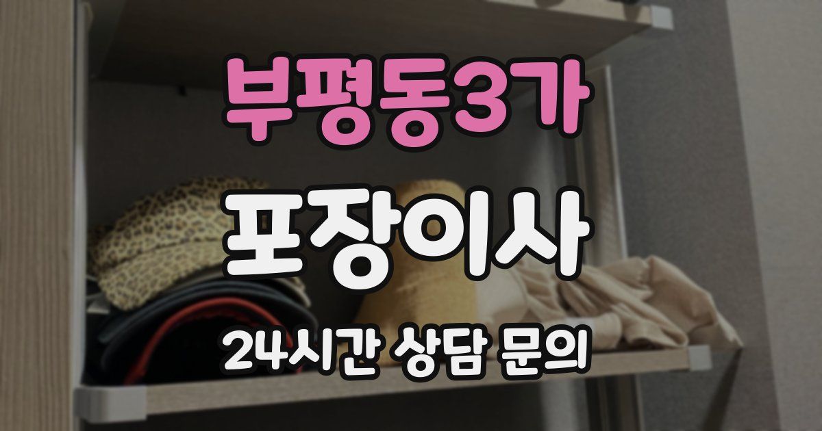 부평동3가 포장이사