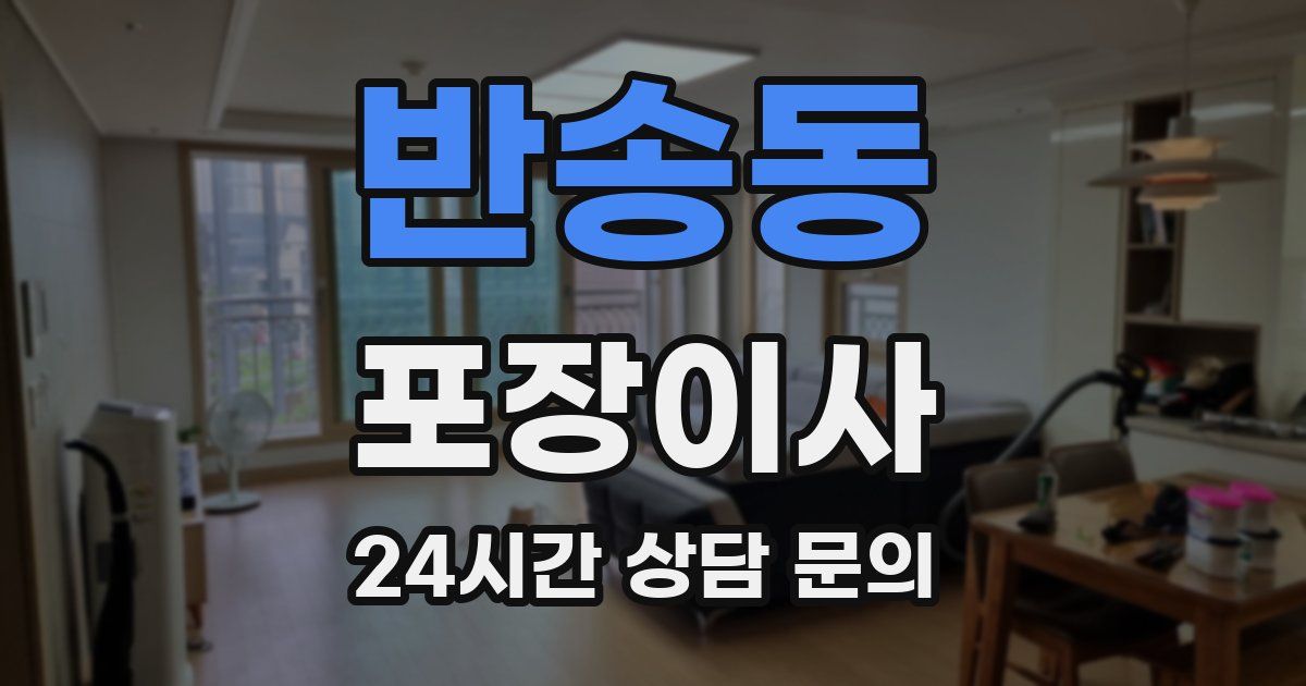 반송동 포장이사