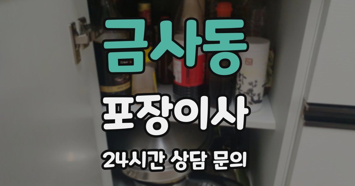 금사동 포장이사