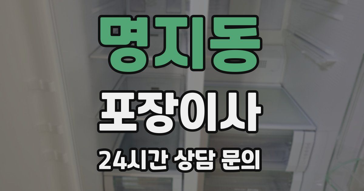 명지동 포장이사