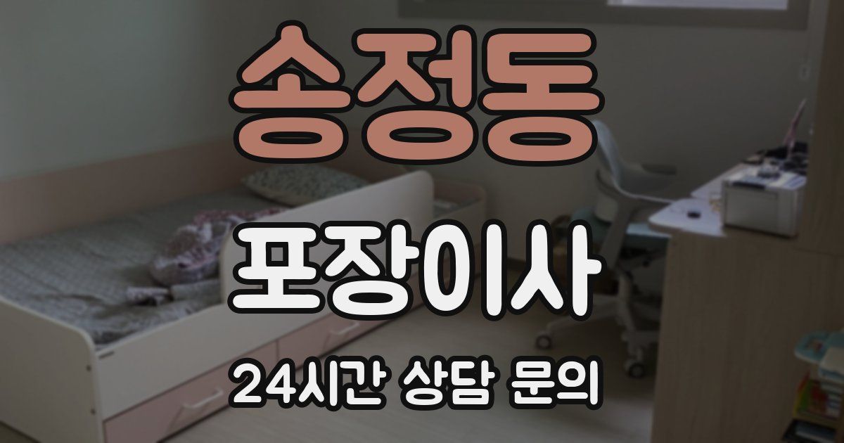 송정동 포장이사