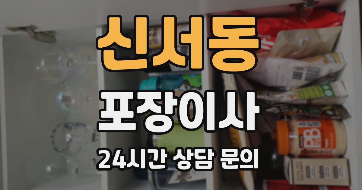 신서동 포장이사