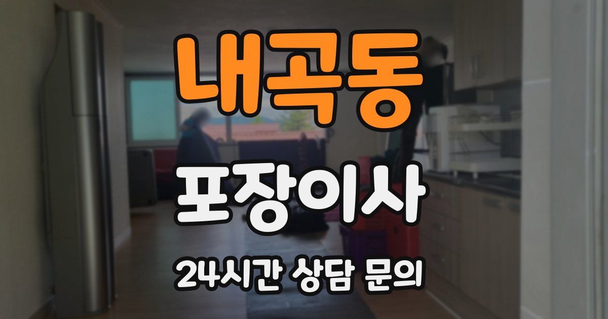 내곡동 포장이사