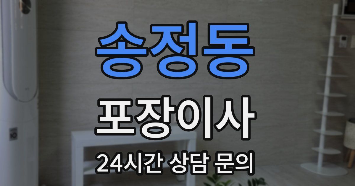 송정동 포장이사