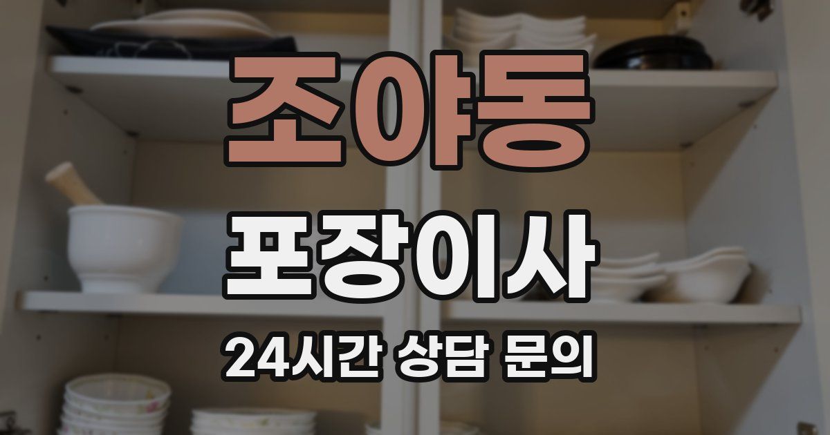 조야동 포장이사