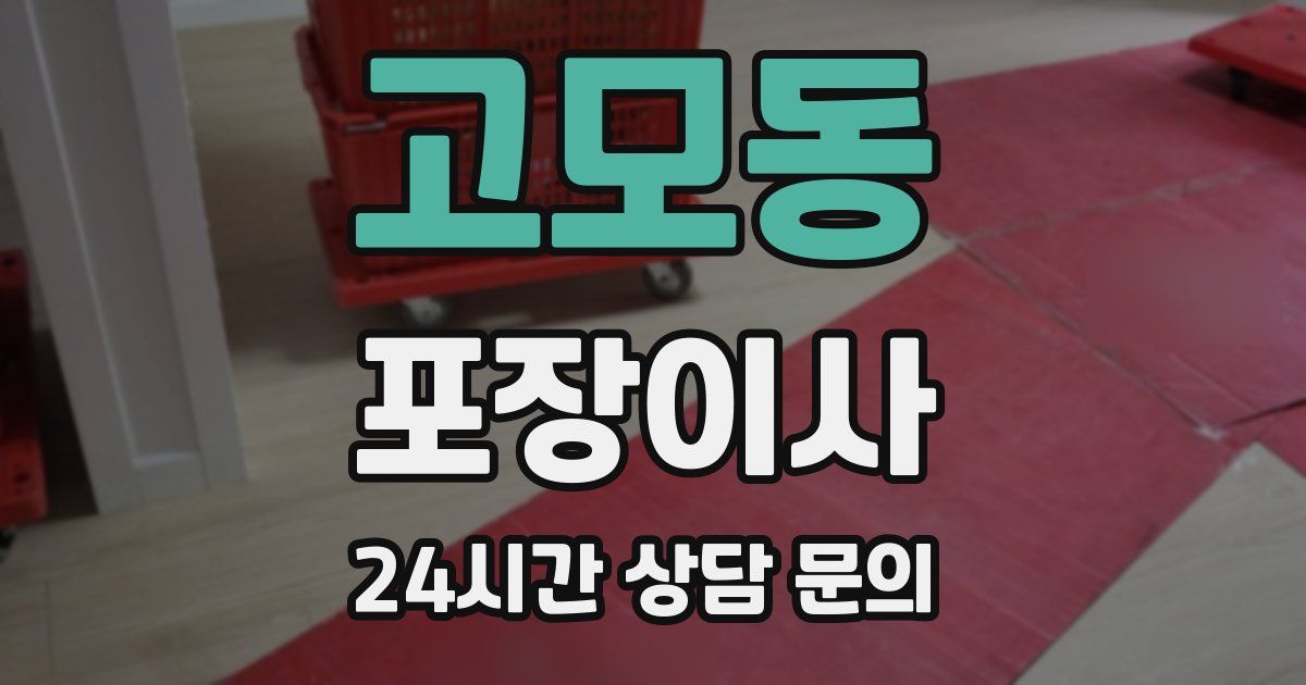 고모동 포장이사
