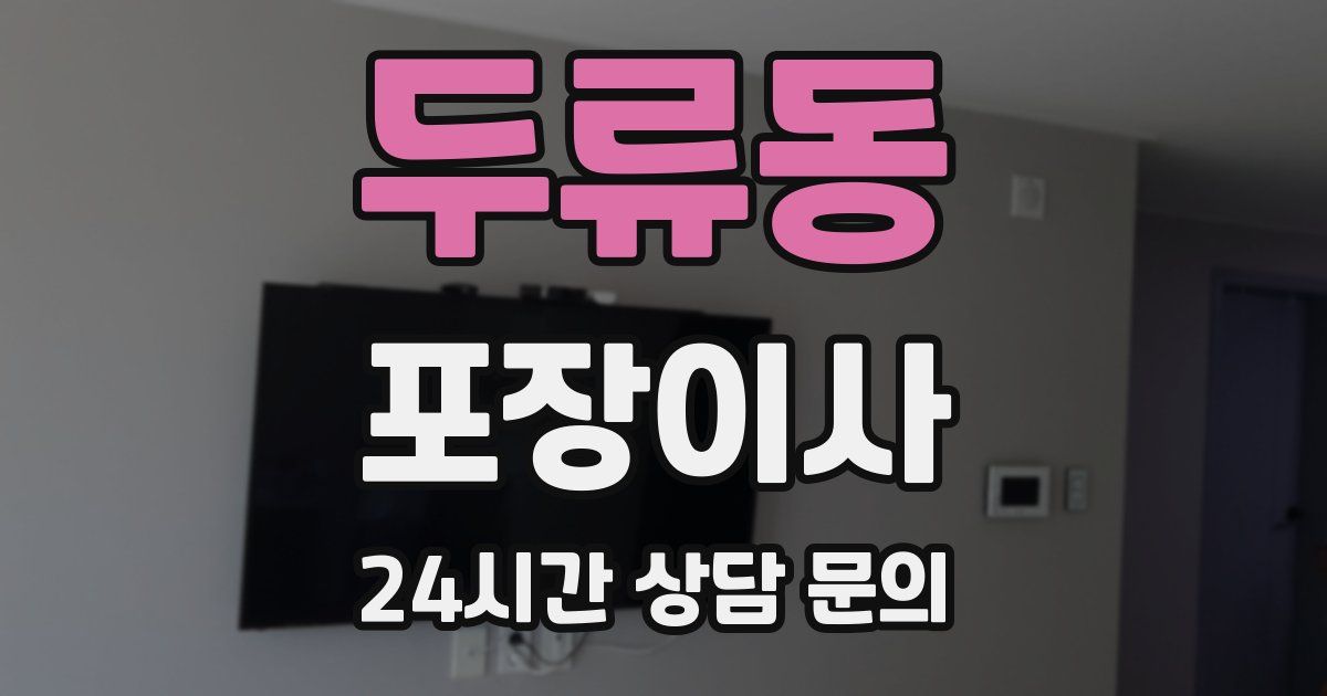 두류동 포장이사