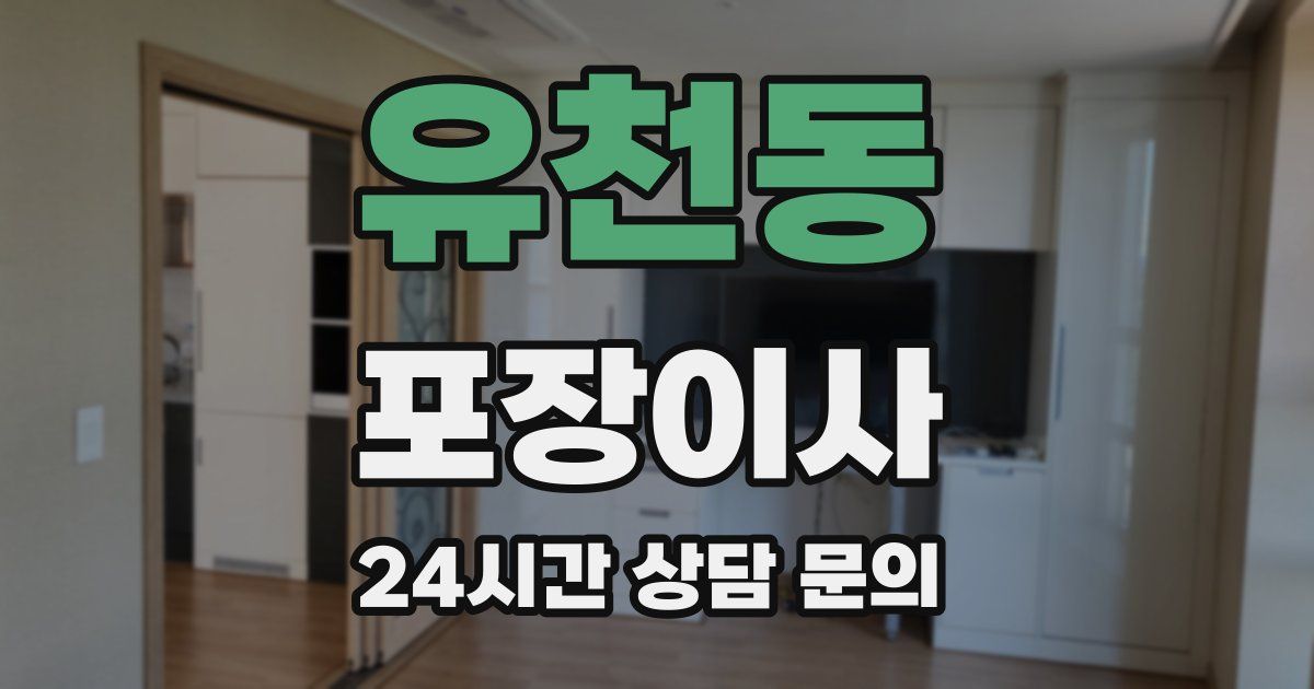 유천동 포장이사