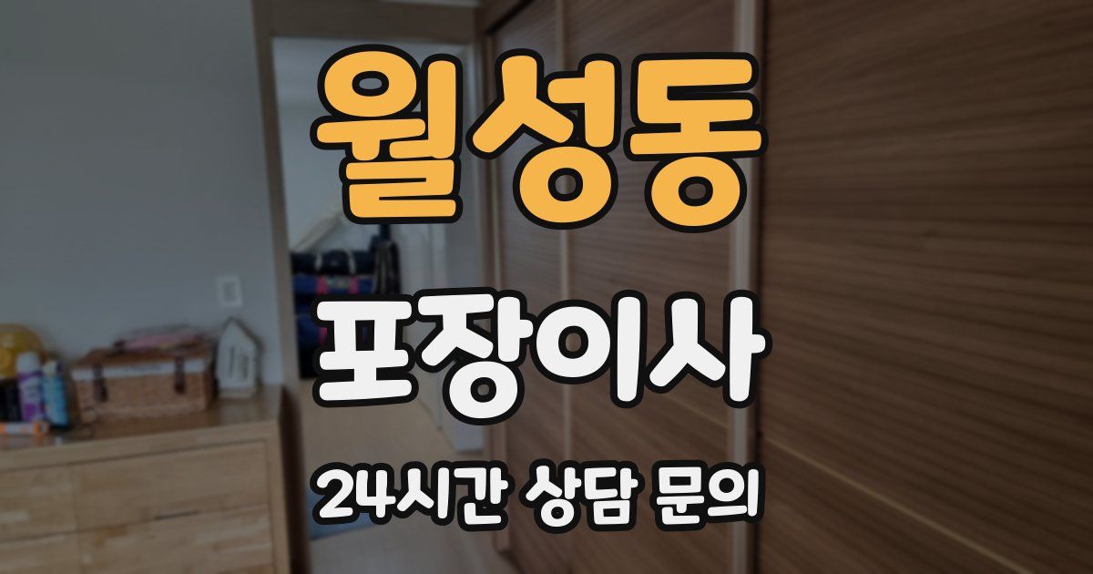 월성동 포장이사