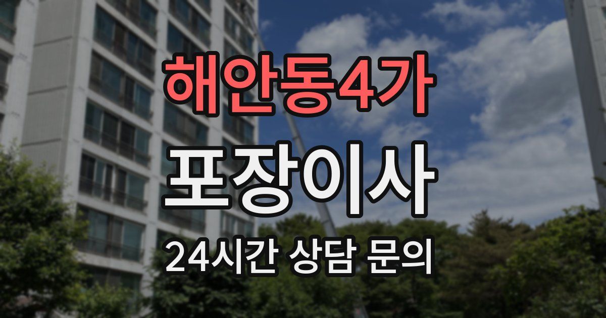 해안동4가 포장이사