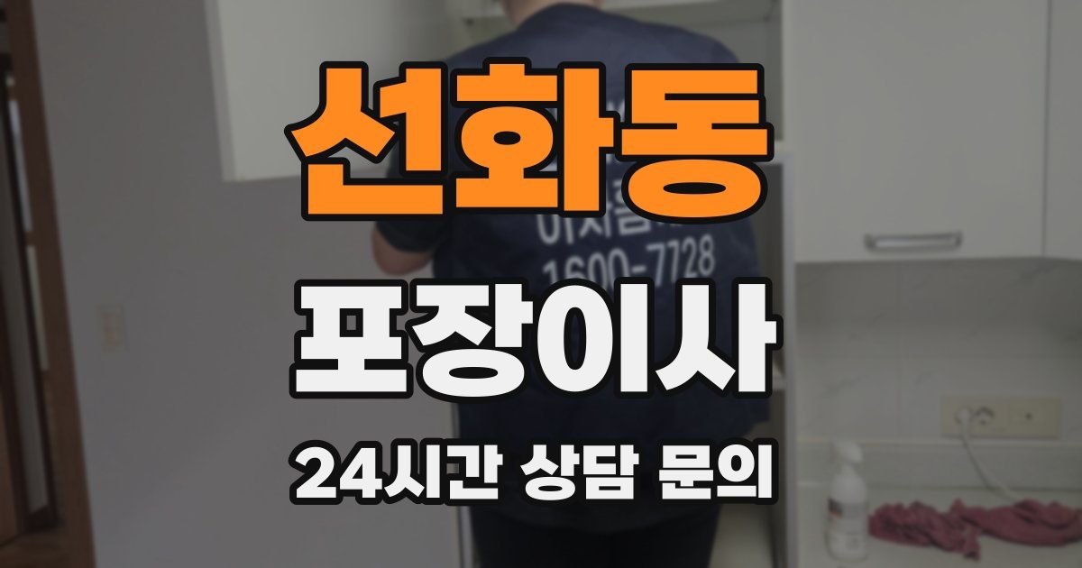 선화동 포장이사