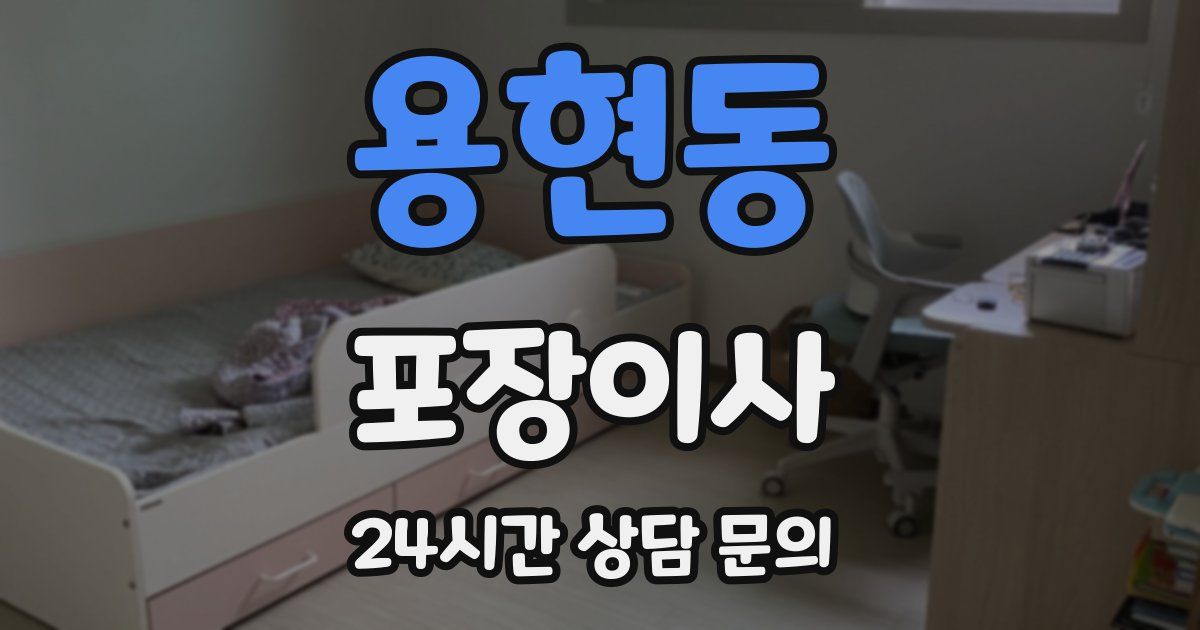 용현동 포장이사