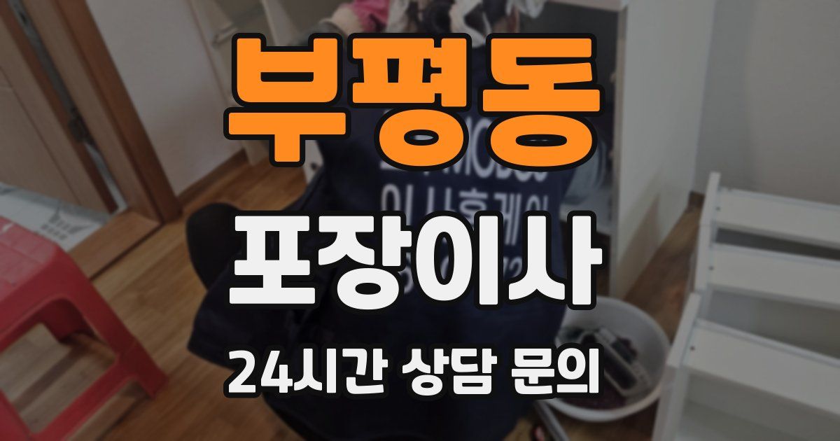 부평동 포장이사