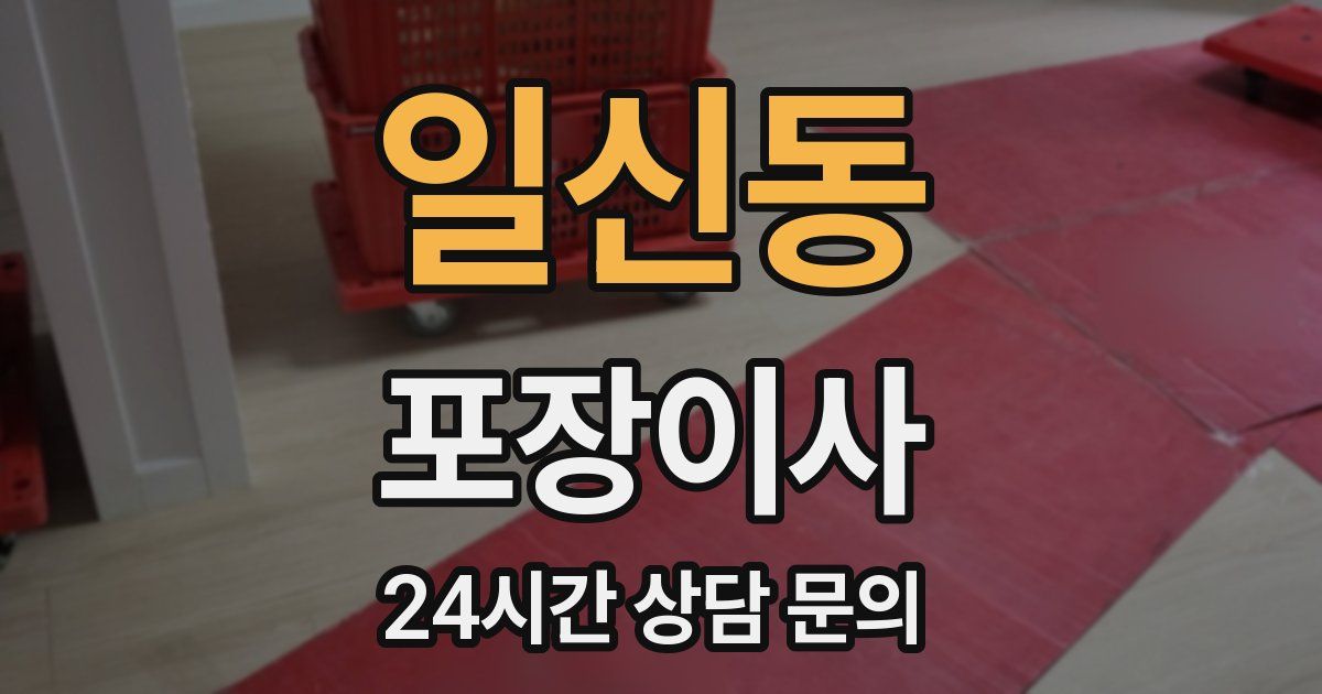 일신동 포장이사