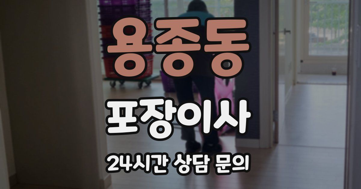 용종동 포장이사