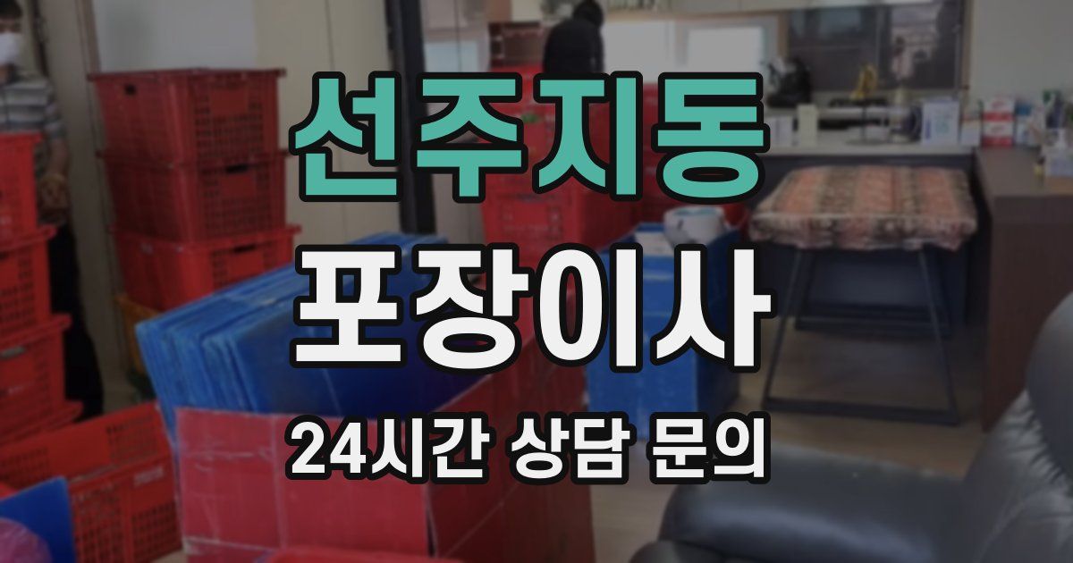 선주지동 포장이사