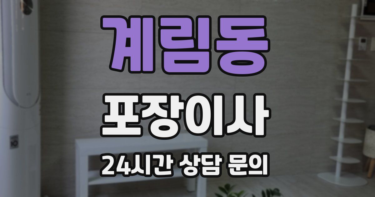 계림동 포장이사