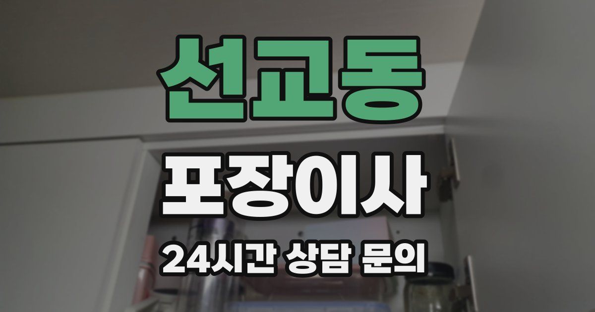 선교동 포장이사