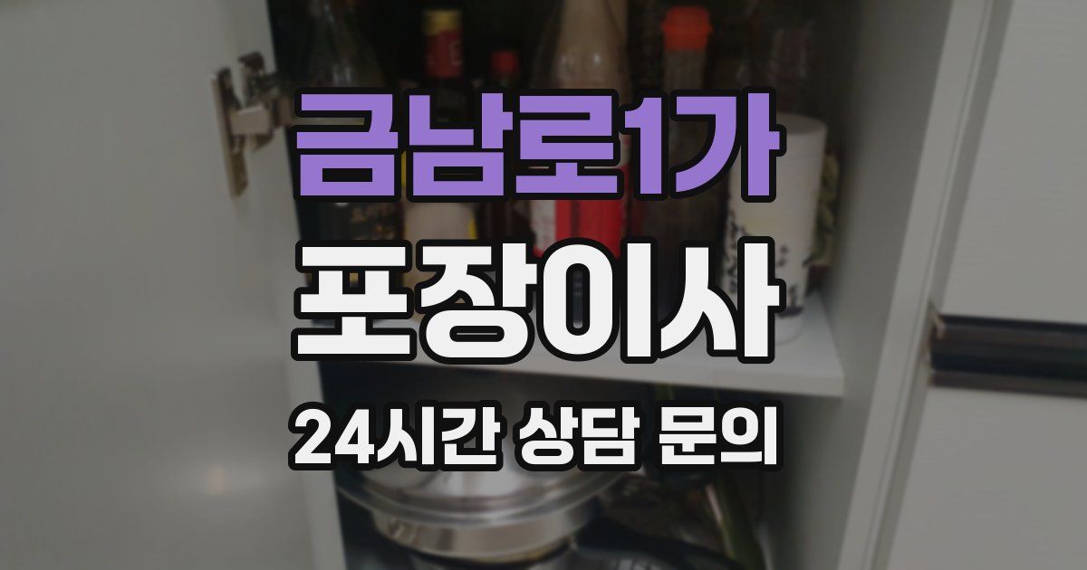 금남로1가 포장이사