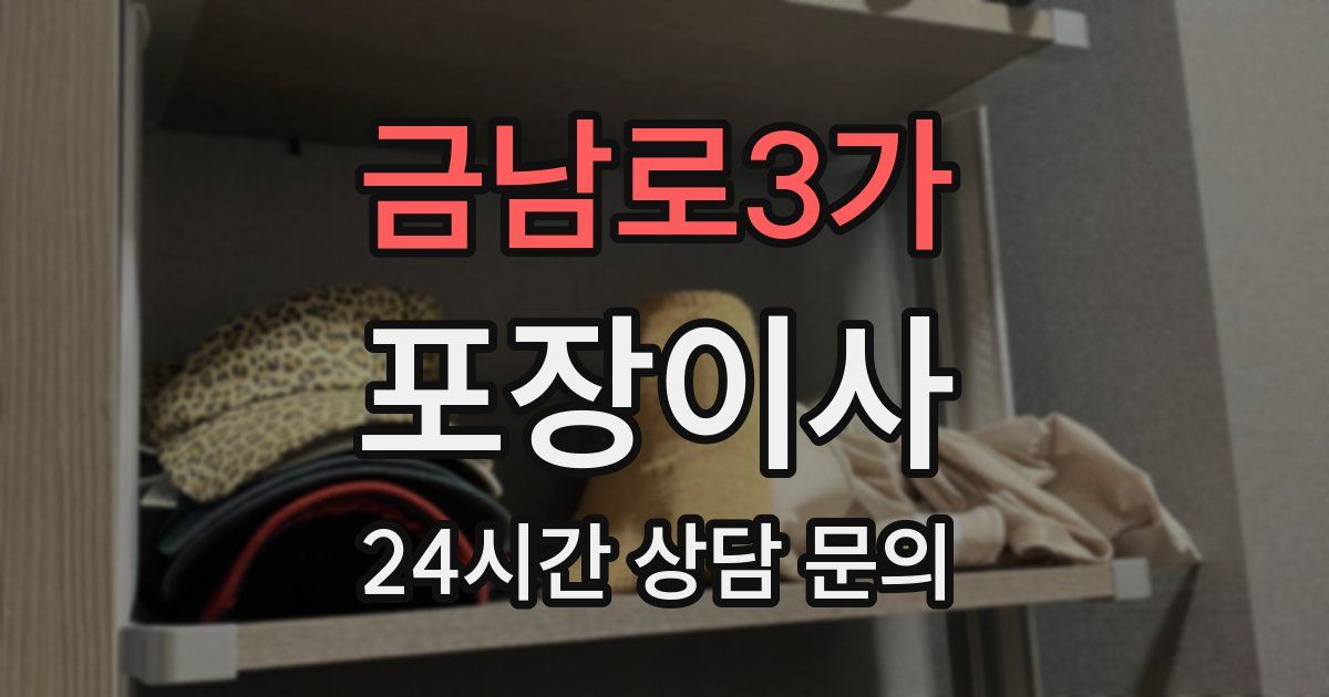 금남로3가 포장이사