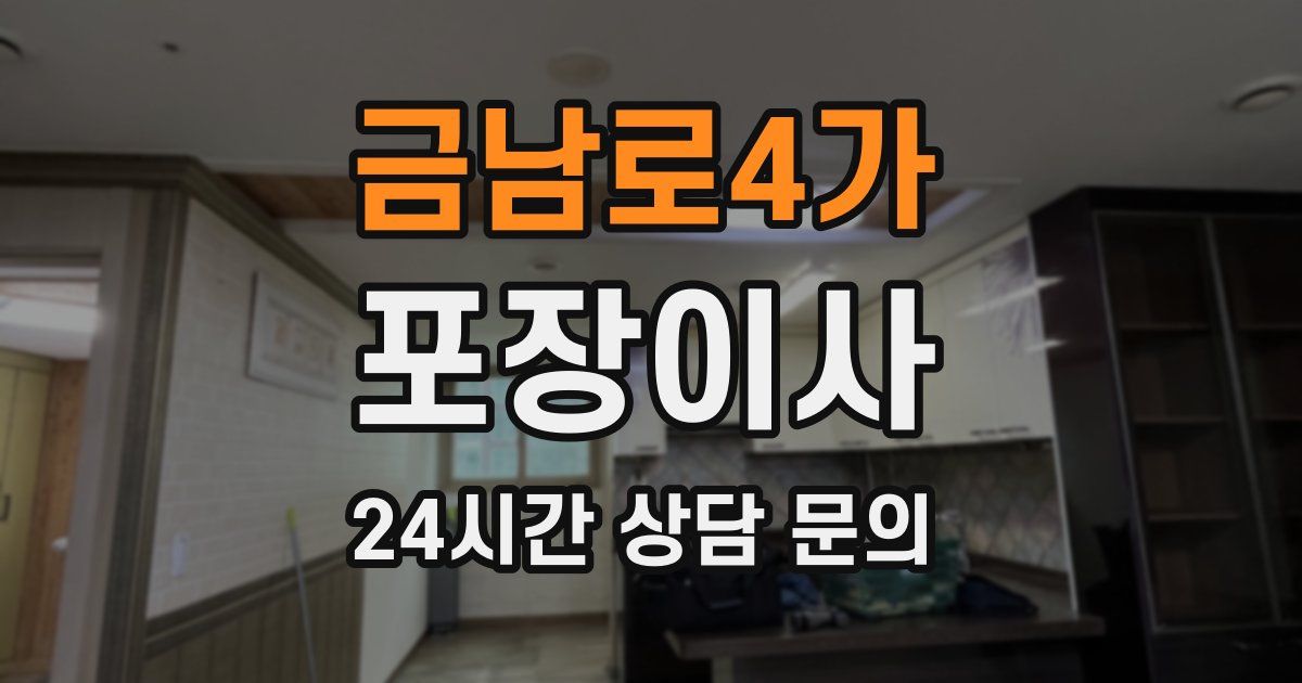 금남로4가 포장이사